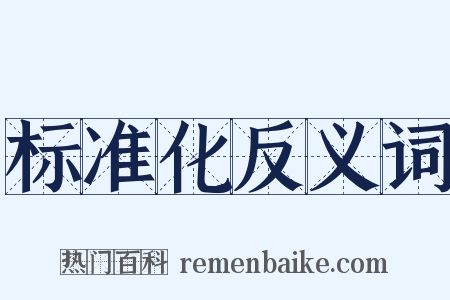 标准化反义词是什么意思的图片